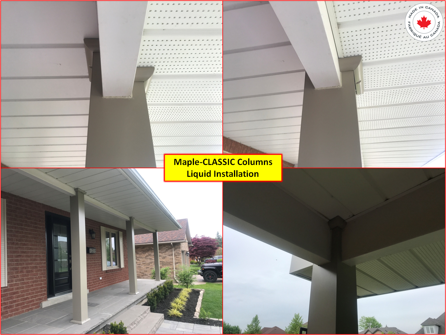 Maple-CLASSIC Series [CLAY] Aluminum Porch Structure Columns -       LIQUID Installation