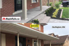 Maple-CLASSIC Series Aluminum Columns [CLAY] Installation on Porch (Burlington, ON)