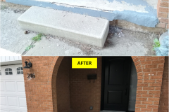 Concrete Porch Repair & Resurfacing with Atlantic Grey Concrete Coating (Acton, ON)