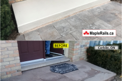 Concrete Porch Repair & Resurfacing with LIGHT RATTAN Epoxy Concrete Coating (Carlisle, ON)