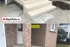 Concrete Porch Repair & Resurfacing with LIGHT RATTAN Epoxy Concrete Coating (Hamilton, ON)