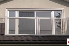 Maple HUE STANDARD Series WARM-BEIGE Tinted Bronze Glass Railing Installation on Balcony (Waterloo, ON)