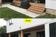 Maple-ROYAL Series [BLACK] Clear Glass Railing Installation on Deck & Stairs (Waterloo, ON)