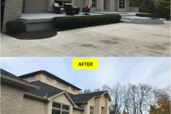 Maple-ROYAL Series [BLACK] Tinted Grey Glass Railing Installation on Porch & Stairs (Halton Hills, ON)