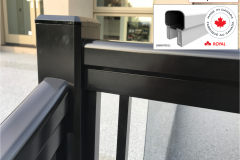 Maple-ROYAL Series [BLACK] Aluminum Handrail Profile