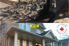 Maple-STANDARD Series [COMMERCIAL BROWN] Tinted Grey Glass Railing Installation on Porch & Stairs (Milton, ON)