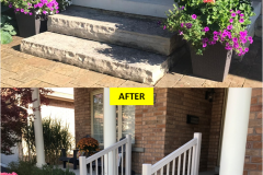 WARM BEIGE Maple STANDARD Series - Custom Aluminum Railing Installation on Stairs (Dundas, ON)