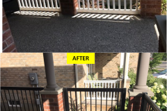 BLACK Maple STANDARD Series - Custom Aluminum Railing Installation on Porch (Kitchener, ON)