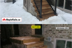 Maple-CLASSIC Series [BLACK] Spindle Railing Installation on Deck & Stairs (Kitchener, ON)