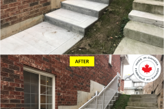 Maple-CLASSIC Series [WHITE] Spindle Railing Installation on Backyard Stairs (Kitchener, ON)