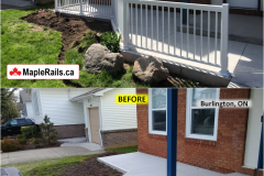 Zigzag Maple-CROWN Series [WHITE] Spindle Railing Installation on Porch (Burlington, ON)