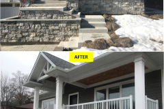WHITE - Maple-EMPIRE Series Custom Aluminum Porch & Stair Railing Installation (Burlington, ON)