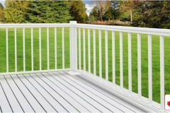 Maple EMPIRE Series WHITE Installation on Deck  (Custom Aluminum Spindle Railing System)