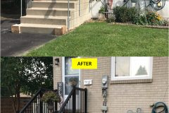 Maple-RENAISSANCE Series - BLACK - Spindles Railing Installation on Porch (Milton, ON)