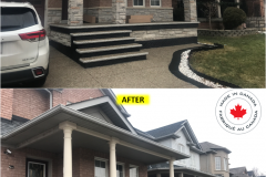 Maple-ROYAL Series [BLACK] Spindle Railing Installation on Porch & Stairs (Milton, ON)