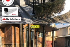 Maple-ROYAL Series [BLACK] Spindle Railing Installation on Porch & Stairs (Burlington, ON)