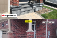 Maple-ROYAL Series [BLACK] Spindle Railing Installation on Porch (Milton, ON)