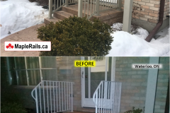 Maple-ROYAL Series [CLAY] Spindle Railing Installation on Porch & Stairs (Waterloo, ON)