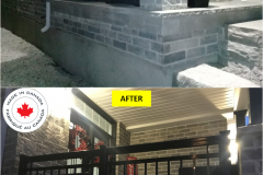 Maple-ROYAL Series Double Bar - BLACK - Spindles Railing Installation on Porch (Rockwood, ON)