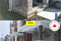 Maple-STANDARD Series [BLACK] Spindle Railing Installation on Porch (Milton, ON)