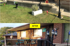 Maple-STANDARD Series BLACK Spindles Railing Installation on Porch (Kitchener, ON)