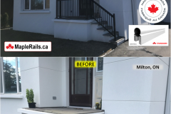 Maple-STANDARD Series [BLACK] Spindle Railing Installation on Porch & Stairs (Milton, ON)
