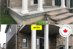 Maple-STANDARD Series [CLAY] Spindle Railing Installation on Porch (Binbrook, ON)