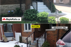 Maple-STANDARD Series [COMMERCIAL BROWN] Round-spindles Railing Installation on Stairs (Kitchener, ON)