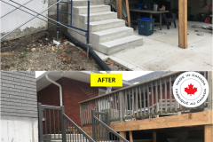 Maple-STANDARD Series [GREY] Spindle Railing Installation on Patio Stairs (Waterloo, ON)