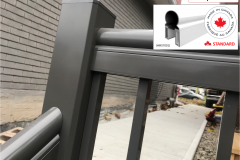 Maple-STANDARD Series [GREY] Aluminum Handrail Profile