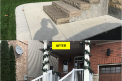 Maple-STANDARD Series WHITE Aluminum Spindles Rail Installation on Stairs (Milton, ON)
