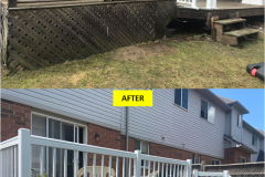Maple-STANDARD Series WHITE Spindles Railing Installation on Deck (Waterloo, ON)