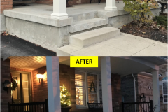 BLACK Maple CLASSIC Series - Custom Aluminum Railing Installation on Porch (Milton, ON)