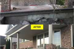 CLAY Maple STANDARD Series - Custom Aluminum Railing Installation on Porch (Milton, ON)
