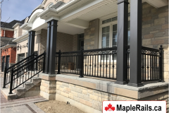 BLACK Custom Porch Aluminum Railing Installation (Waterloo, ON)