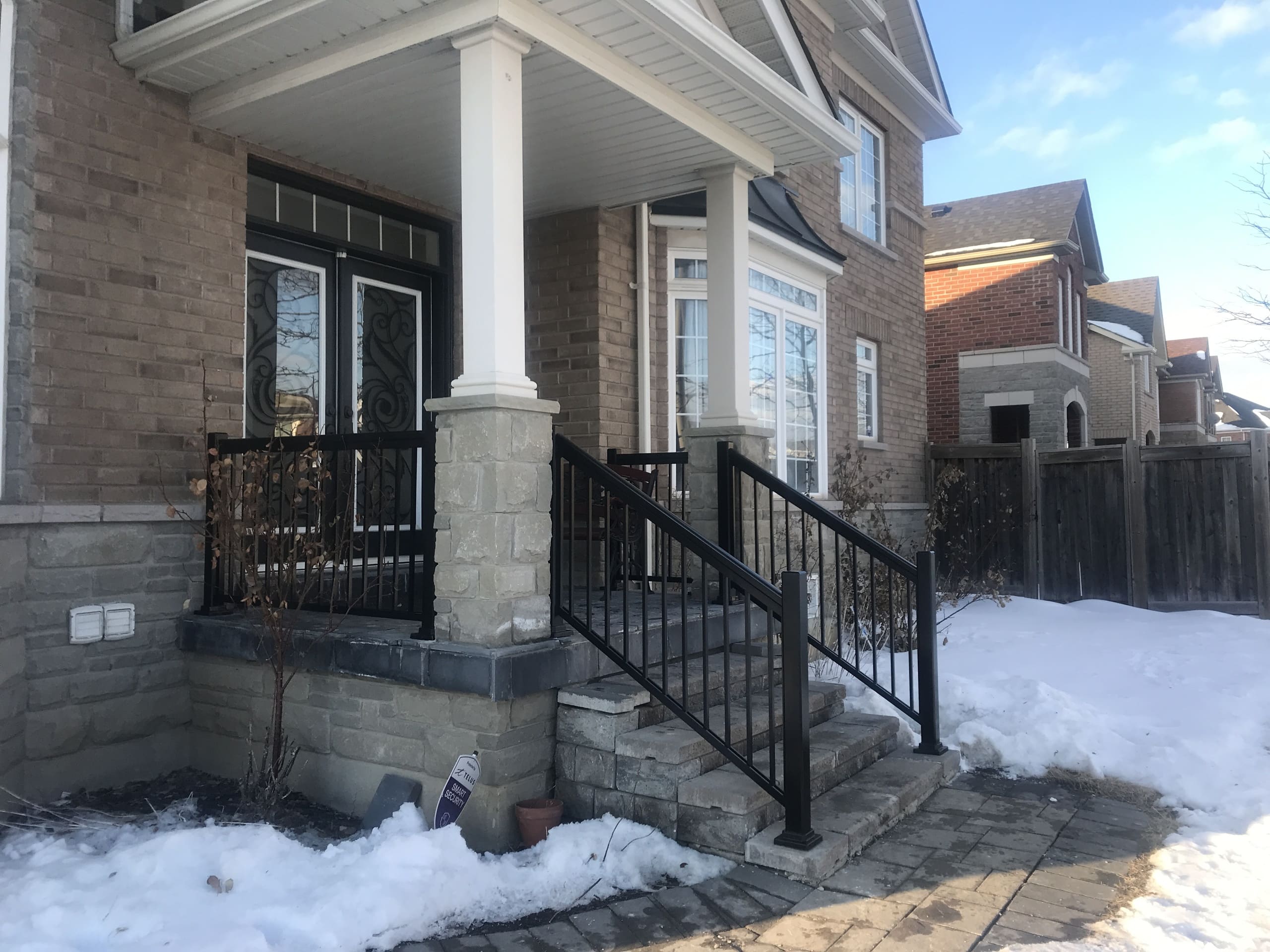 Porch Stairs Railings Installation (Georgetown, ON)