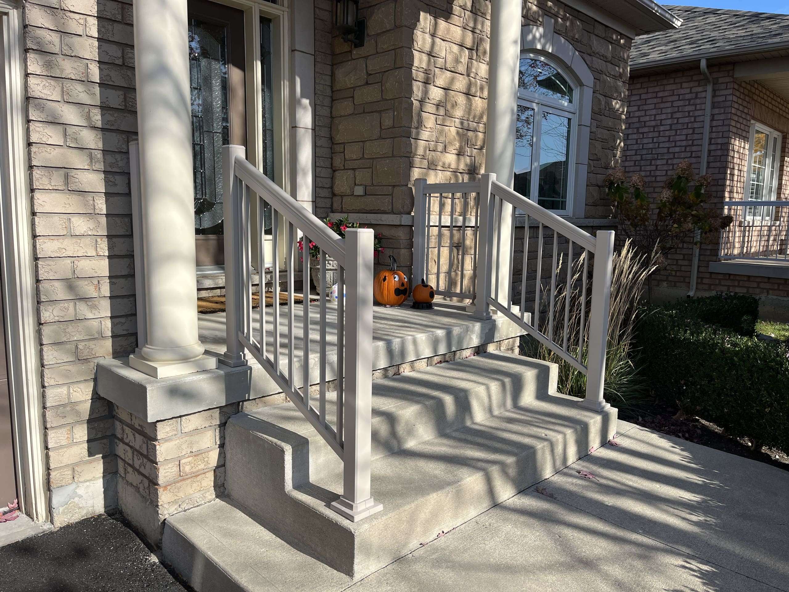 Aluminum Stair Railings Installation WARM-BEIGE Spindles Milton-ON