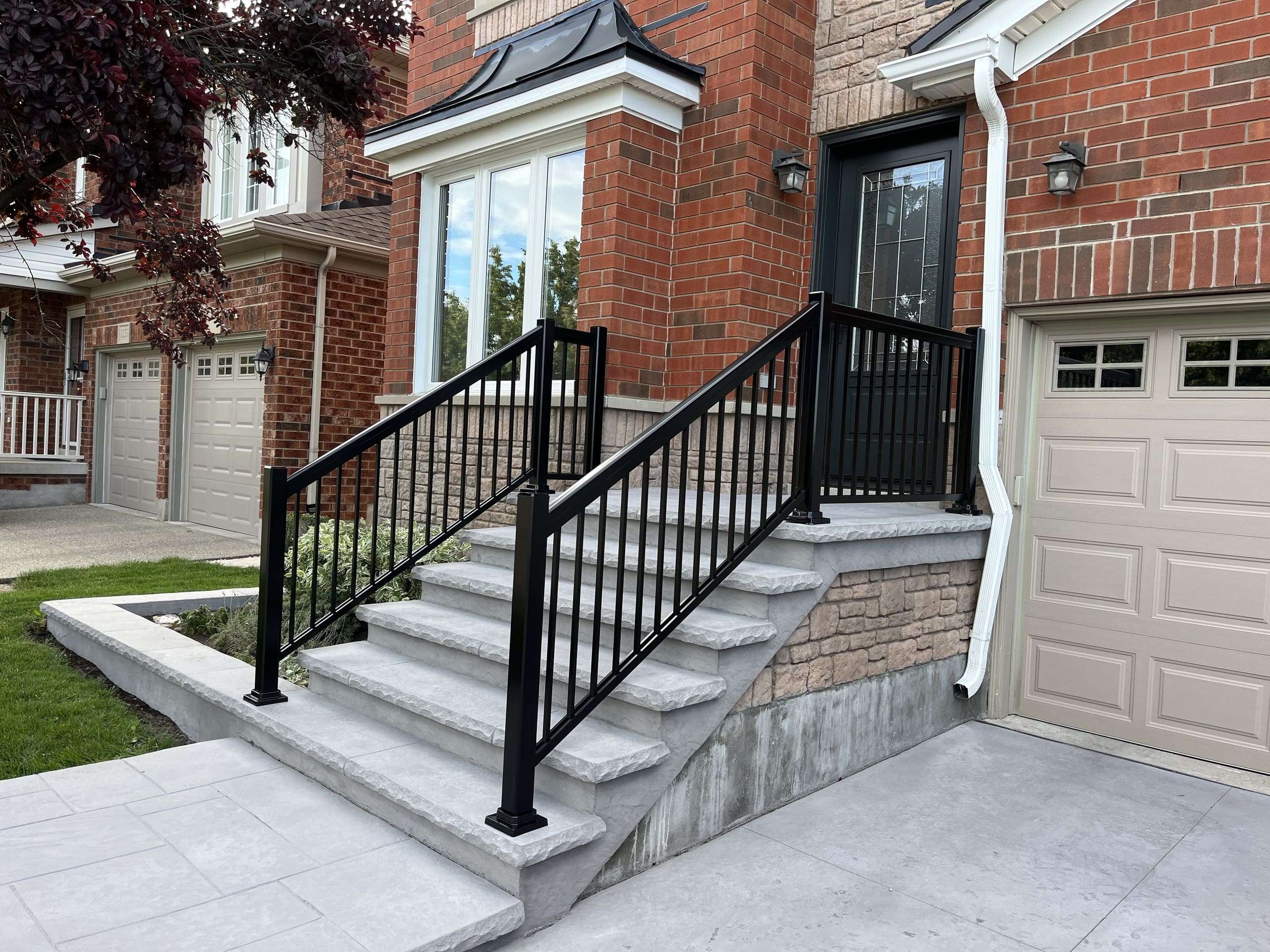 Porch & Stair Railing Installation with Aluminum Pickets-BLACK (Milton,ON)